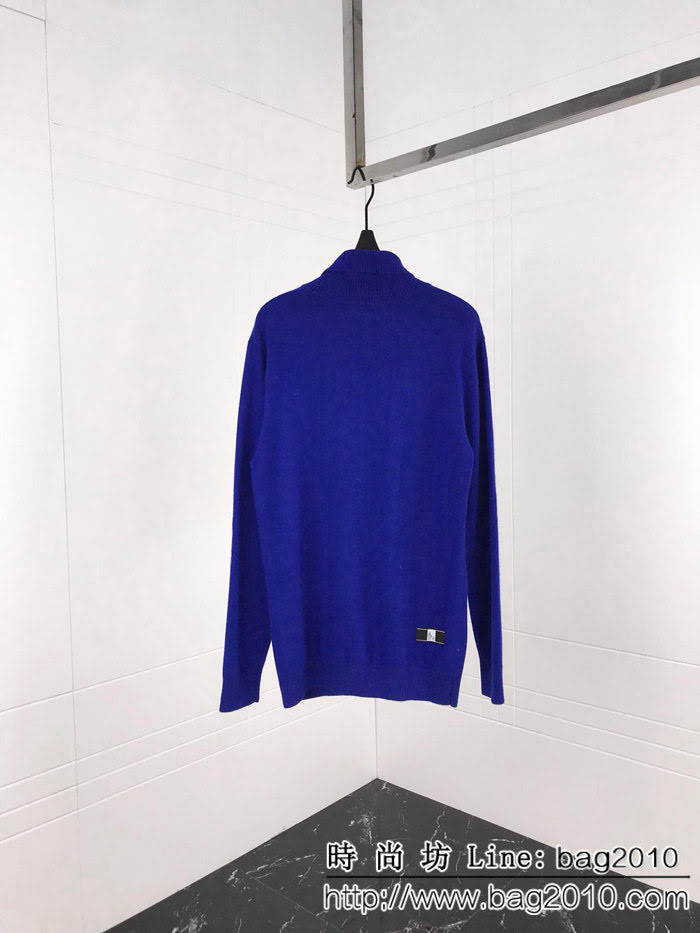 MONCLER蒙口 x 藤原浩合作系列 18年秋冬新款 高領貂絨 魔術貼徽章圖案 男款羊毛衫 ydi1552